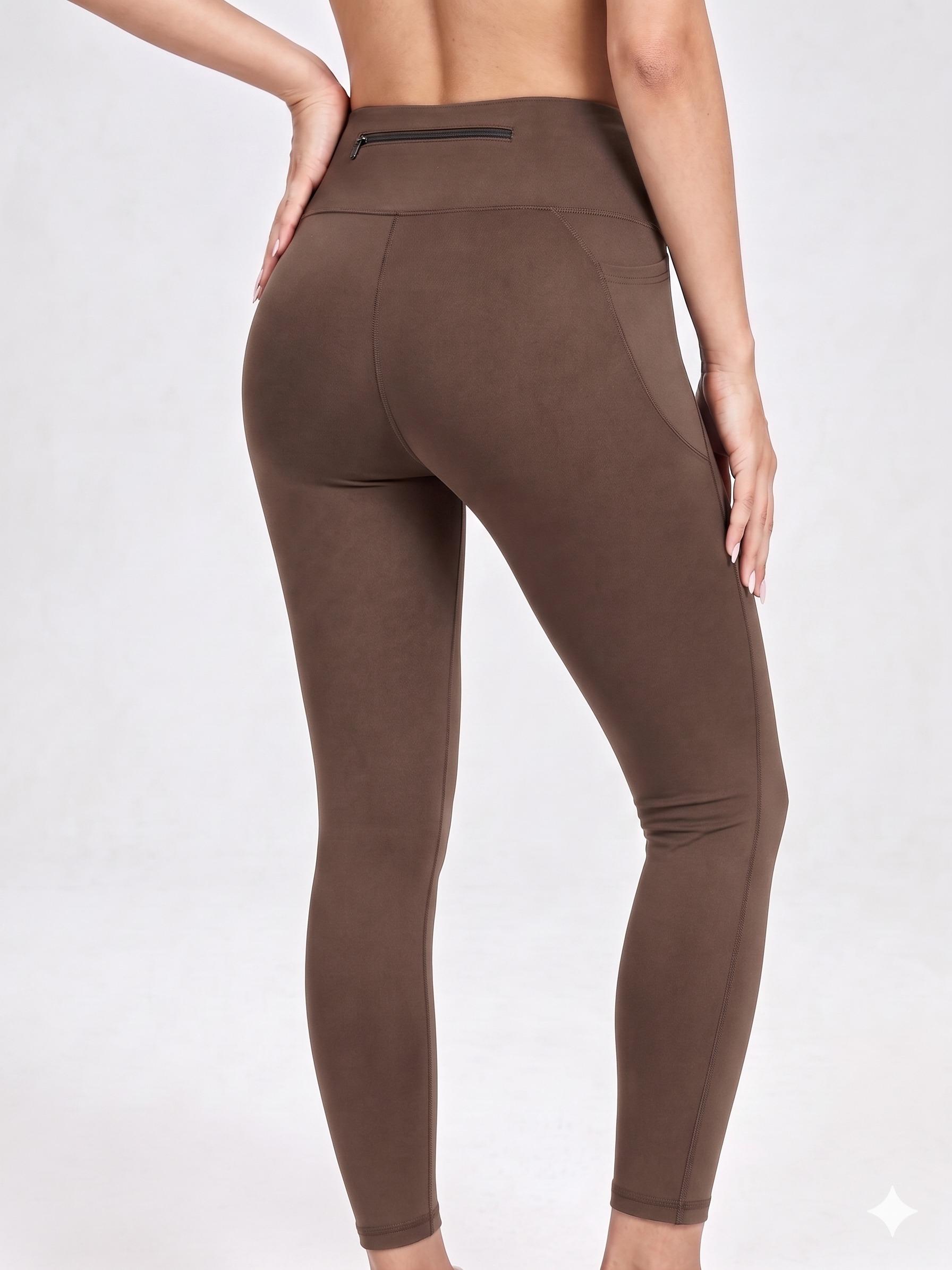 Women's 5-Pack High Waist Leggings - High Waist Sportswear, Women's Clothes, Athleisure Wear with Zipper Pockets, Non-See-Through, Quick-Dry, Moisture-Wicking for Yoga, Running, Body Goals, Sporty Chic