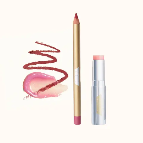 Aora - Liner + Serum Lip Duo - HÁBLAME Lip Liner & ACARÍCIAME Solid Lip Serum for Hydrate & Define Lips with Irresistible Shine Glossy