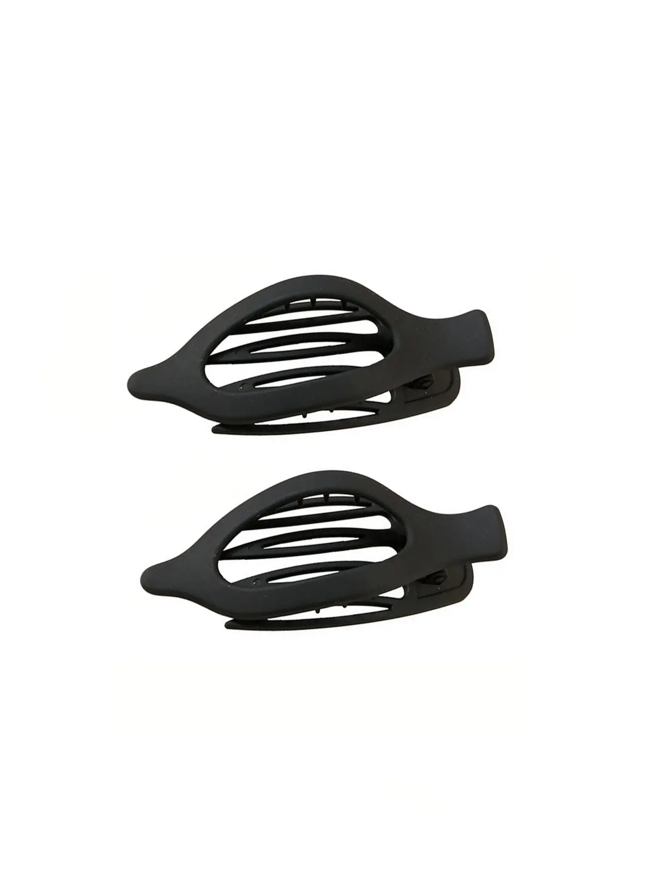 2pcs Large Flat Hair Clips, Black Color Strong Grip Duckbill Hair Clamps, Leopard Pattern, Casual Style, All Seasons Hair Accessories Gift