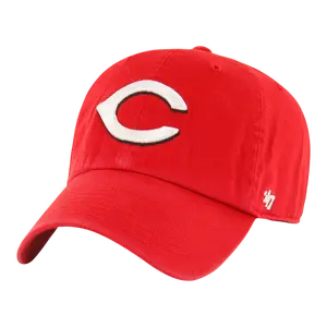 47 Brand Clean Up Cincinnati Reds Strapback Hat — Red Adjustable Cap