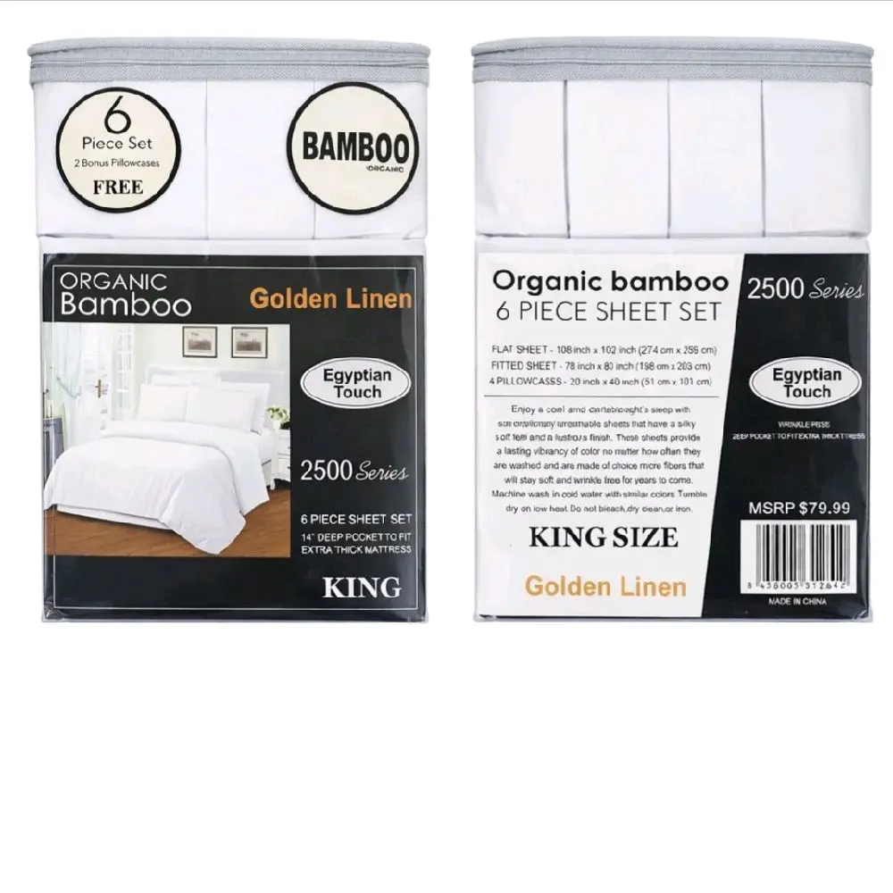 6pc organic bamboo