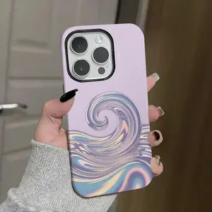 swirl, pastel, wave Soft And Hard Two-In-One Film Printed Full Pattern Case For IPhone 16 15 14 13 1211 Pro Max Plus Phone Case