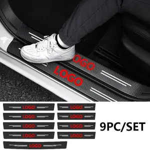 4pcs/5pcs/8pcs/9pcs Car Door Sill Protectors, Scratch Resistant and Waterproof, Easy to Clean Car Accessories for Multiple Vehicle Brands