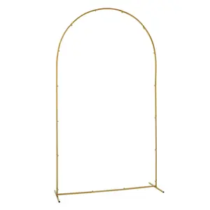 4 ft. x 7 ft. Arch Frame Goldtone Metal Frame