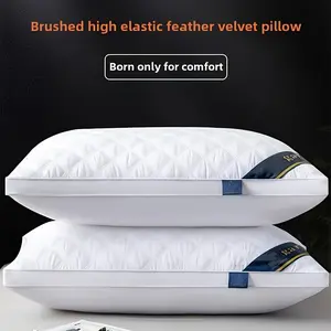 1/2pcs Orthopedic Neck Support Pillows with Comfortable Fabric and Pillowcases - Made of 100% Soft Polyester (700g/800g options), Fits the Cervical Spine for Side and Back Sleep, Breathable and Comfortable for Home Use, Machine Washable