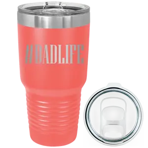 Personalized Dadlife 30 oz Tumbler - Coral