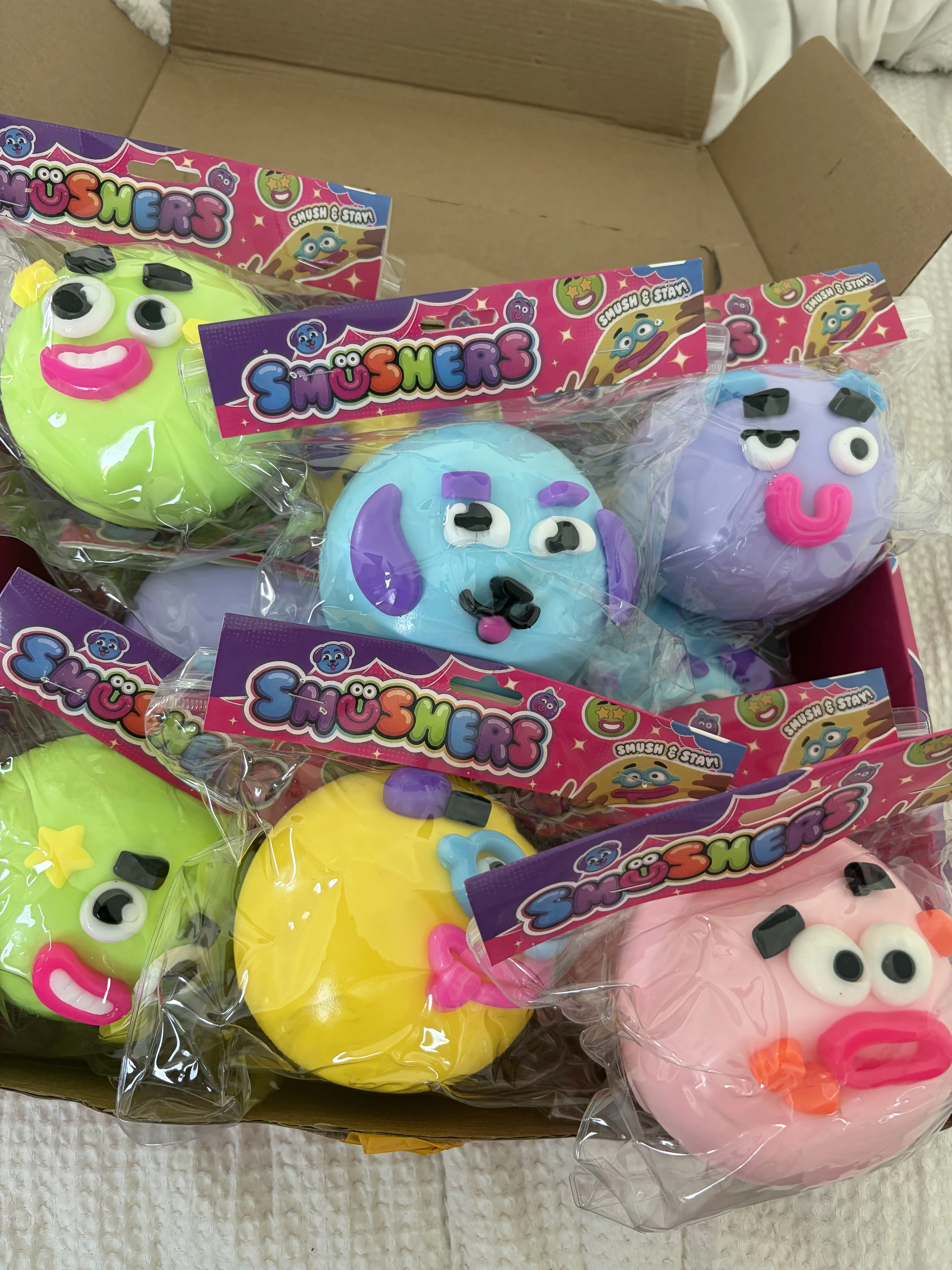 Smushers Squishy Face Toys, Funny Squeeze Stress Relief Fidget Sensory Gifts