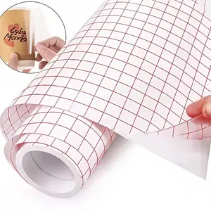 Transparent Vinyl Film for Car Stickers, DIY Transfer Paper with Grid Pattern, Essential for Craft Enthusiasts, Versatile Decorative Item