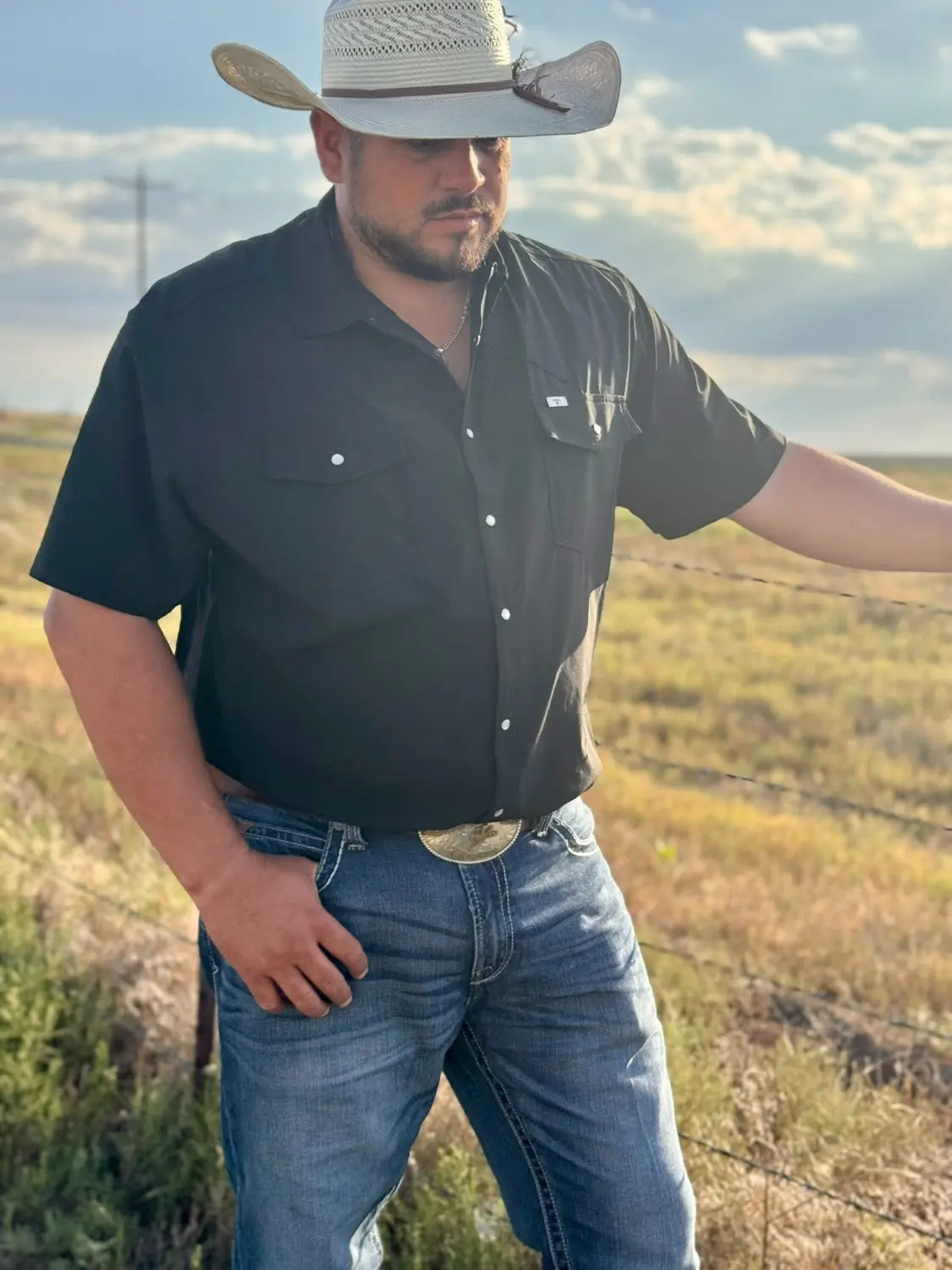 Core - Men's Black Short Sleeve Snap Shirt by Ferrell