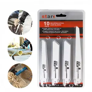 10Count Metal Wood Cutting Saw Blades and Plastic Cutting,Reciprocating Saw Blade Set,Saber Saw Blade.