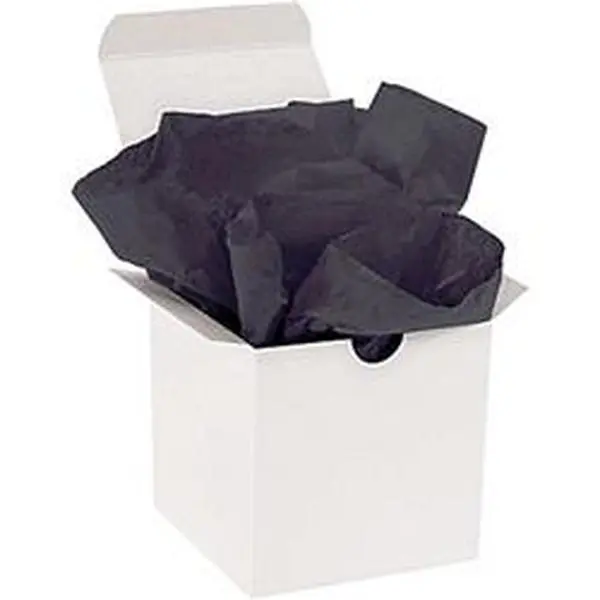 Box Partners T1520D 15 x 20 in. Black Gift Grade Tissue Paper for 10 lbs Basis Weight