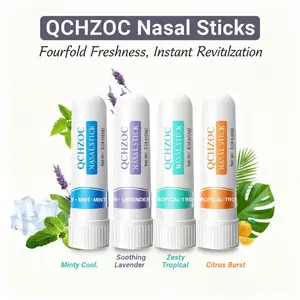 Nasal Sticks, Portable Nose Inhaler Sticks for Daily Refreshing - Natural Cool Sensation Nose Inhaler Boost Energy Set