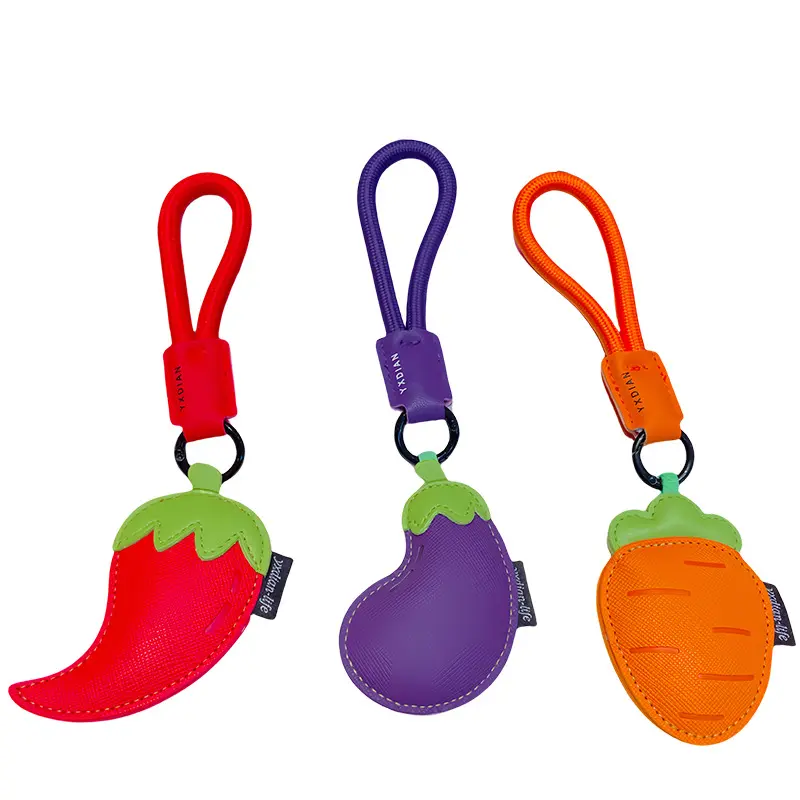 New Cartoon Fruit Series Leather Plush Bag Charm - Pony Skullpanda Design Fashion Keychain, Creative Car Key Ring, Collectible Gift for Plushies Enthusiasts, Bag Charms, Collectible Charm