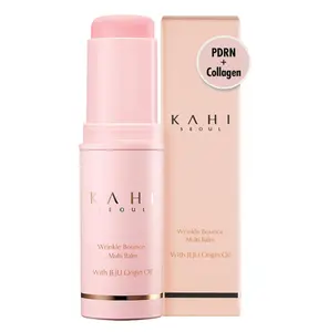 KAHI Wrinkle Bounce Multi Balm Stick | PDRN Collagen Wrinkle Stick | All-in-One Hydrating Lip Balm Eye Cream Neck Cream Make Up Base & Face Mist Moisture Balm | Daily Face Moisturizer