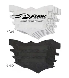 Flair 3081-BK Equine Nasal Strips - Black, Pack of 6