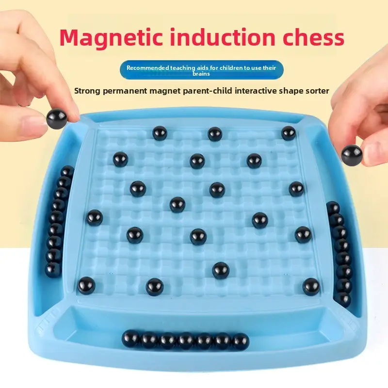 Magnetic Chess Set, Two-Person Magnetic Board Game, Family Interactive Strategy Game, Kids Educational Magnet Table Game, Adults & Children