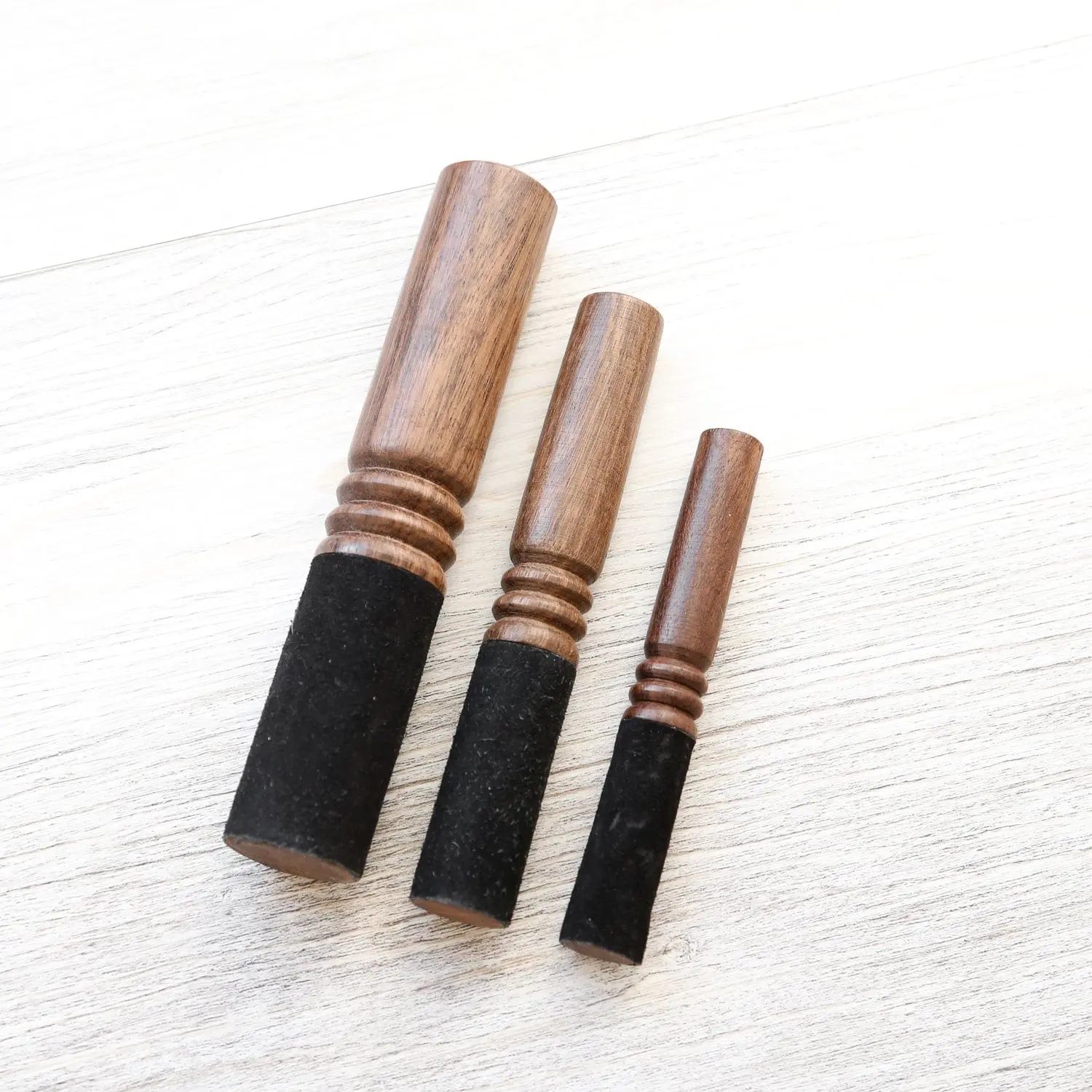 Wood and Suede Singing Bowl Mallets Wood and Suede Singing Bowl Mallets