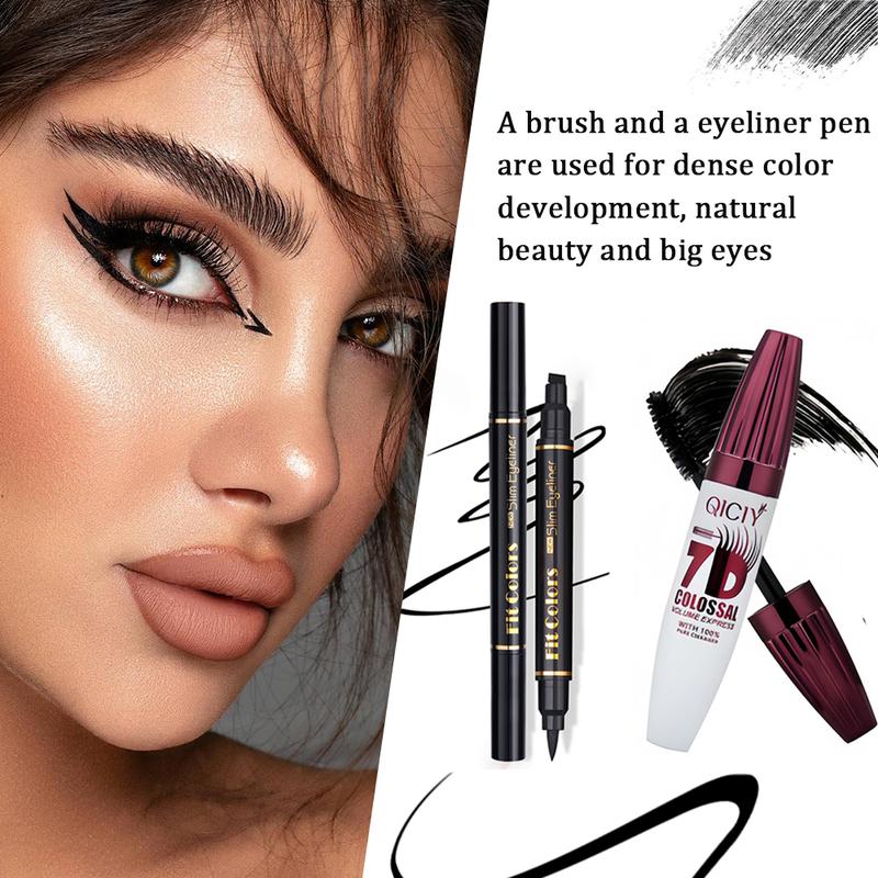 7D Mascara, Long Lasting Natural Curling Lashes for Professional Eye Makeup, Made for Women and Girls