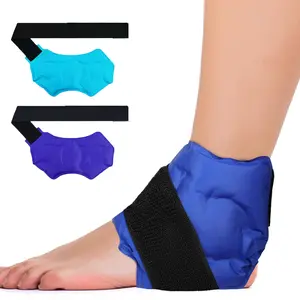 Ankle Ice Pack Wrap for Swelling, Reusable Cold Pack for Ankle Injuries, Hot Cold Therapy for Sprained Ankles & Achilles Tendonitis, Ankle Compression Cuff