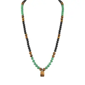 8mm Obsidian Necklace, Green Jasper, Yellow Tiger Eye, Square Tiger Eye Pendant Necklace, Obsidian & Tiger Eye Jewelry