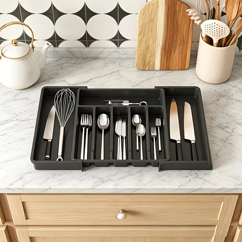 ifewit Silverware Drawer Organizer, Expandable Utensil Tray for Kitchen, BPA Free Flatware and Cutlery Holder