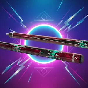 EVO MEG Pool Cue - Crimson Jaw | Apex Predator Performance with Glass Fiber Shaft, Carbon-Glass Butt, 12.5mm EVO Tip, 5/16-18 Joint, 19-19.5oz