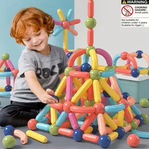 Magnetic Building Blocks for Kids: Magnetic Stick Game, Stacking Games for 3 4 5 6 Years Old Toddlers Starter Toy for Kids Age 3-6 Preschool - Birthday Gift for Boys Girls, Early Childhood Education, Playful Learning, Fun Shapes