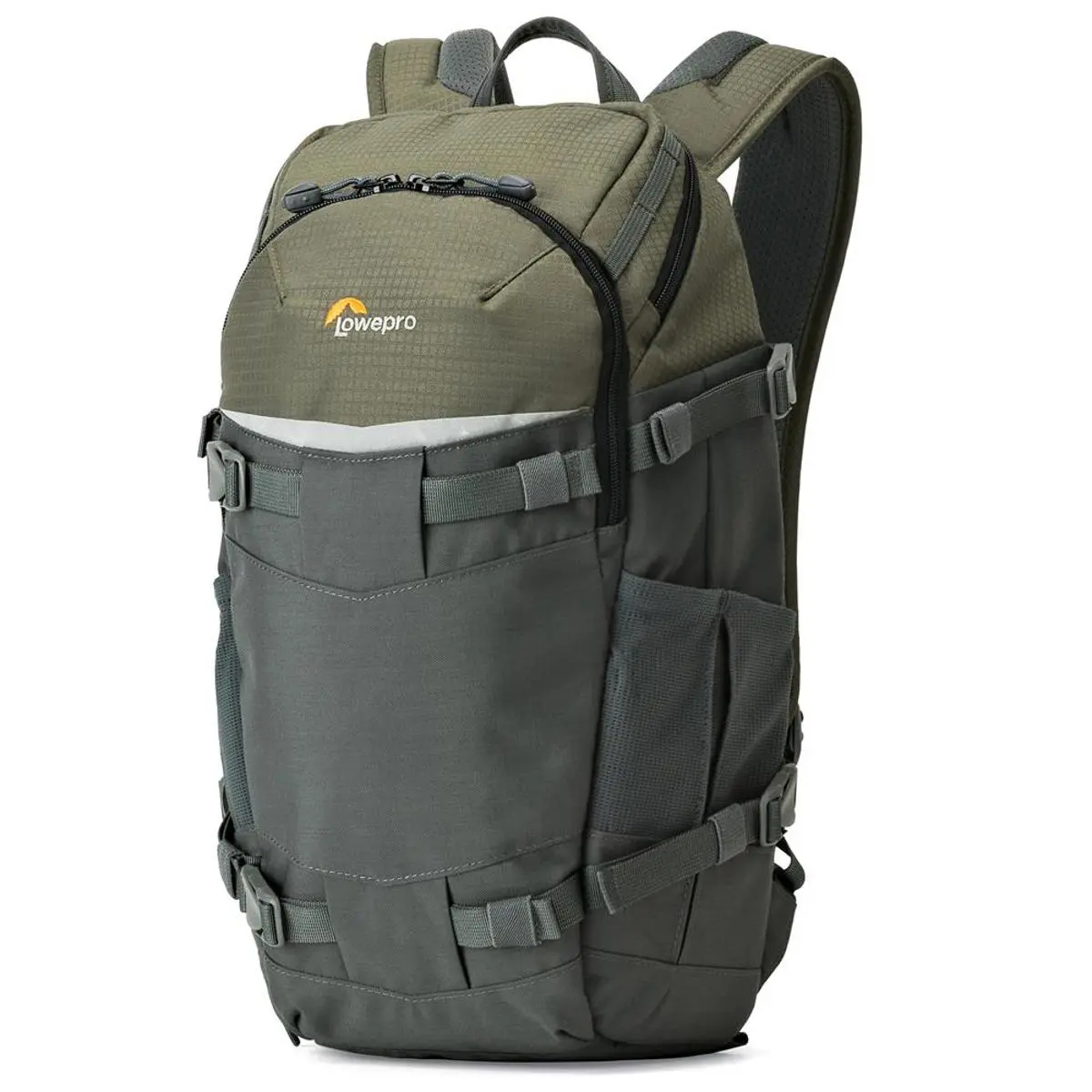 Lowepro Flipside Trek BP 250 AW Backpack - Gray/Dark Green, with Protection Cover for DSLR Body, 1-2 Lenses, Tablet & Photography Equipment Accessories, Camera