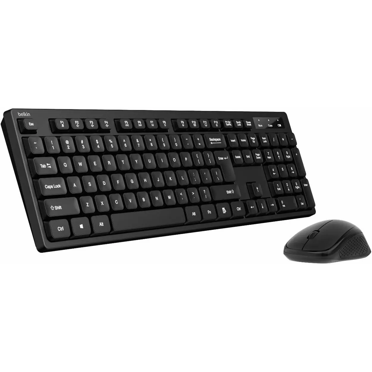 Belkin Wireless Keyboard and Mouse, Ergonomic Design, Black BBZ010TT