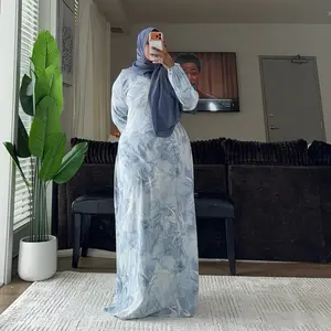 Printed Abaya with Matching Scarf - Elegant Floral Design for Women's Fashion