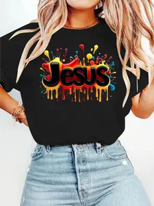 Women's Summer Casual Everyday Fitted Round Neck Short Sleeve Top, Breathable, Lightweight & Comfortable Design, S-Xxl Sizes Available