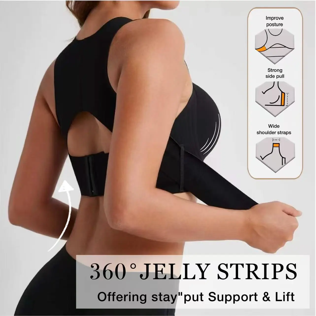 iBraStar Posture Correcting Bra - Back To School, Wire-Free Comfort & Back Support for Slouching Relief