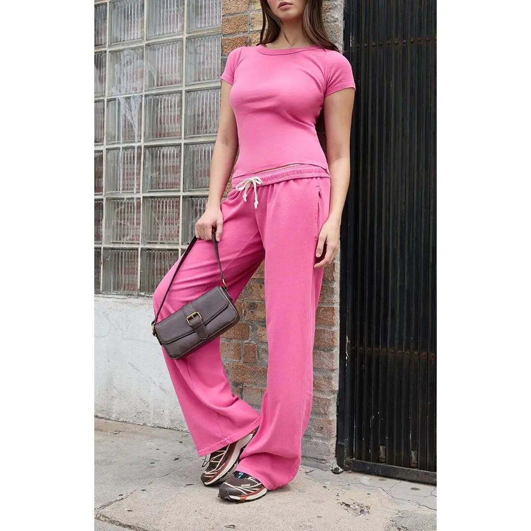 John Galt Women's Pink Hailie Short Sleeve Top