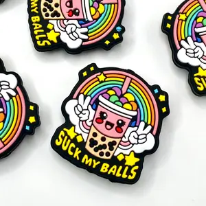 Succ My Balls Silicone Focal Beads | Funny Humor Crafting Boba Drink Beading