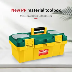 OUDISI 20-in Portable Plastic Toolbox, Lockable Security Waterproof Tool Organizer with Shock Absorption, Retractable Handle - Multi-Use for Car Emergency Kit, Home Decoration - Sold by Timely Hardware
