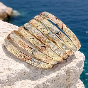 Bangles Bracelet Yellow Gold Filled Ladies Bracelets  Oro Laminado pulsera