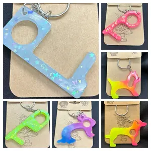 Door Hook Keychain - Assorted Colors with Keyring Attachment