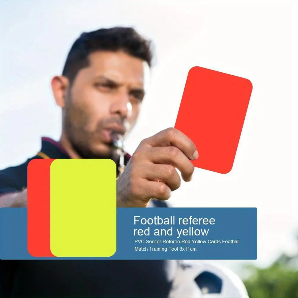 Pack of 2/4/6 Red and Yellow Cards for Soccer Matches Training Referee Tools Football Referee Tools Equipment Gear Sport