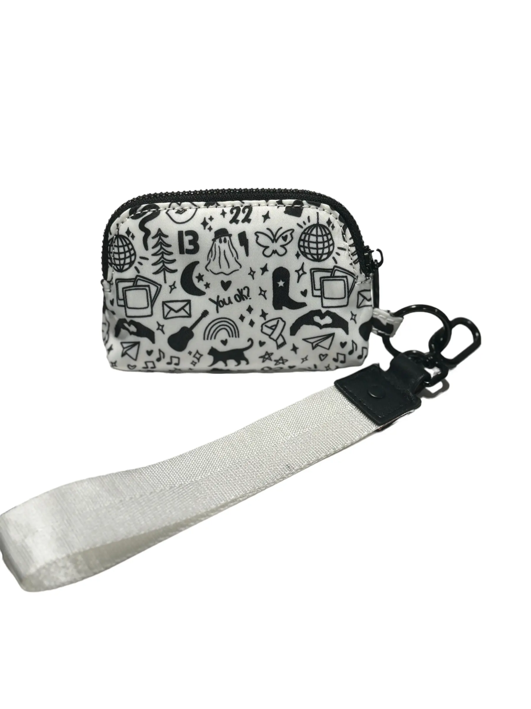 Wristlet Wallet Credit Card Pouch - Compact Stylish Design, Holds 20+ Cards, AirPods, Lip Balms, & Coins, Durable Nylon, Pink Color, Hand Wash Only Zipper Purse