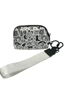 Wristlet Wallet Credit Card Pouch - Compact Stylish Design, Holds 20+ Cards, AirPods, Lip Balms, & Coins, Durable Nylon, Pink Color, Hand Wash Only Zipper Purse