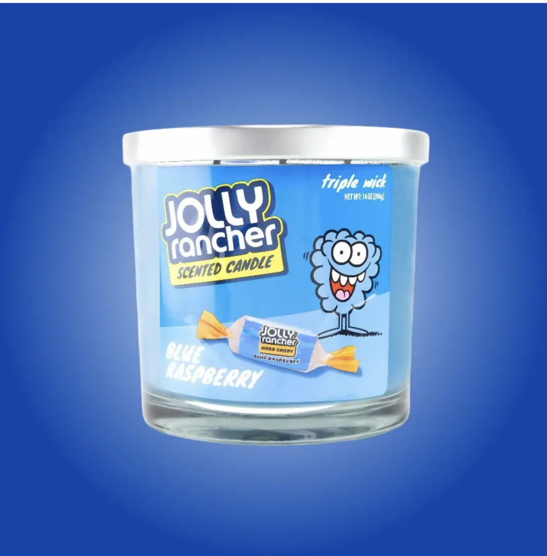Jolly Rancher Blue Raspberry Scented Candle 14 oz