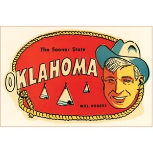 Will Rogers Sooner State Postcard