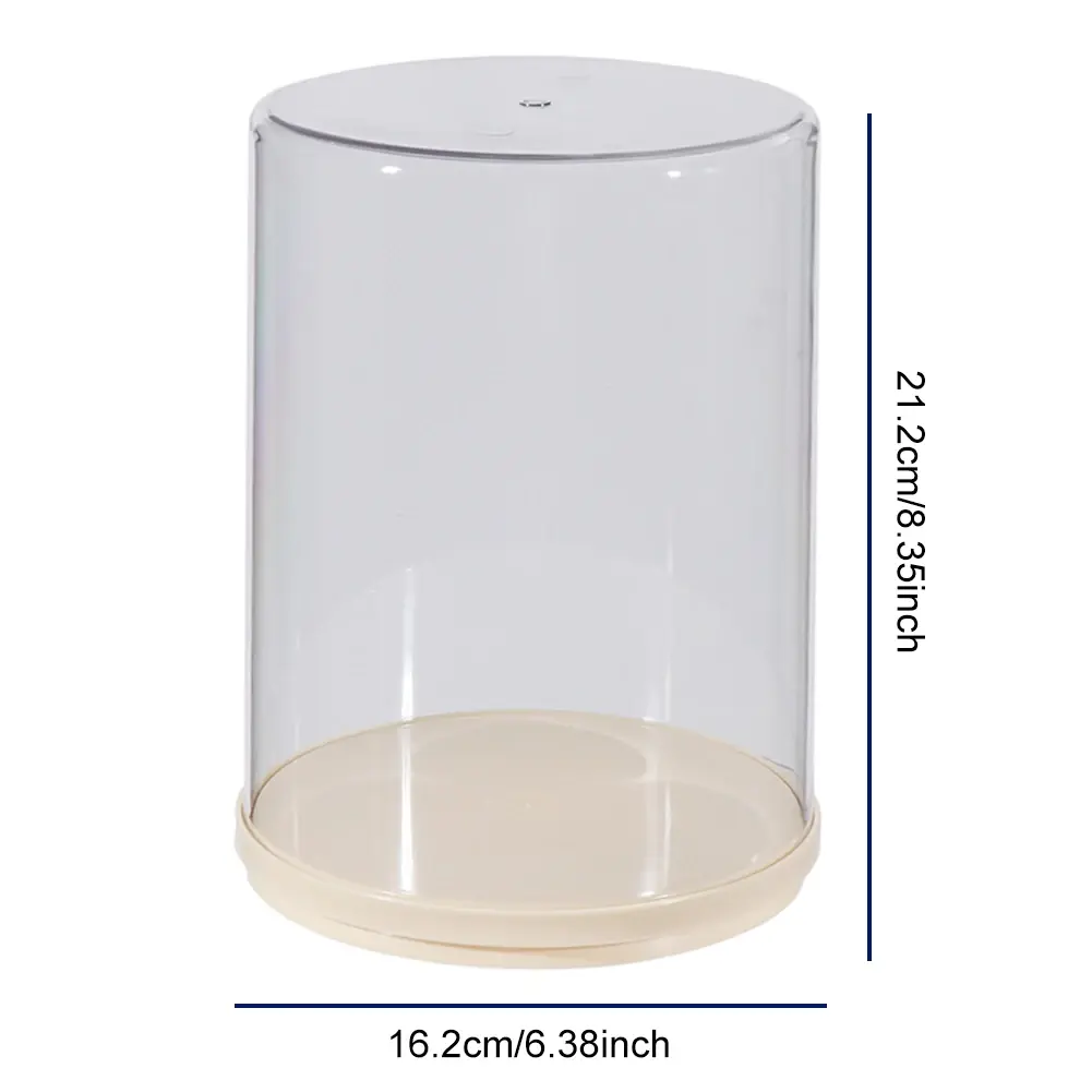 For Labubu 17Cm Pendant Display Box Stand Rotary Acrylic Transparent Case Labubu Plush Doll Dustproof Storage Display Rack Gifts APWIKOGER