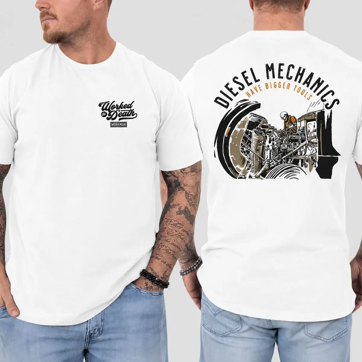 Diesel Mechanics T Shirt, Heavy Equipment Engine Graphic Tee For Men, Funny Blue Collar Work Shirt For Mechanics & Truck Lovers, Gift For Diesel Workers , Unisex Casual Graphic T-Shirts