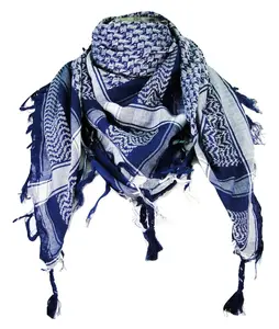Premium Shemagh Head Neck Scarf Cotton Shemagh Keffiyeh Tactical Desert Scarf Neck Head Wrap with Tassel for Men Women