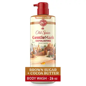 Old Spice Men'S Body Wash for Men, Brown Sugar and Cocoa Butter, 24/7 Shower Fresh, 18 Oz, Exfoliation + Moisturization, 26Oz Procter & Gamble