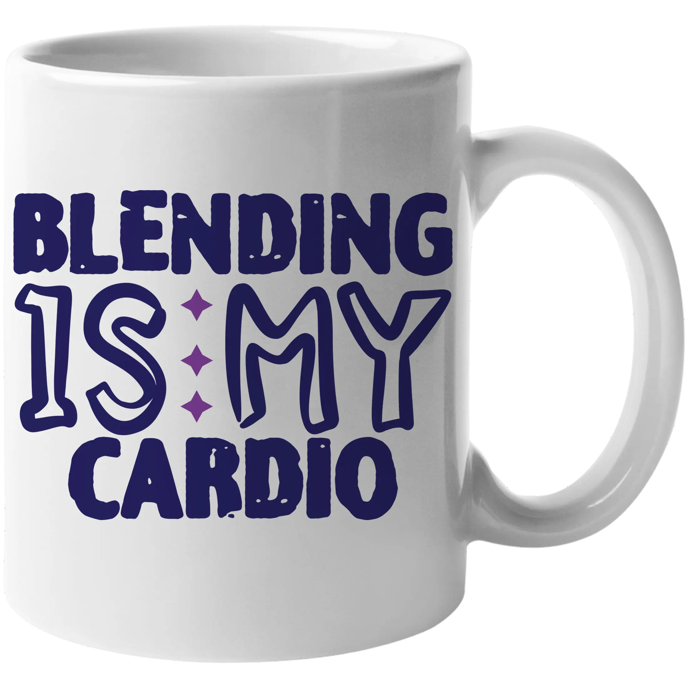 Blending Is My Cardio, Exercise or Work Out Humor Quote - Beauty Themed Merch for Makeup Artist or Cosmetologist, Gift for Makeup Lovers & Beauticians, White Mug 11oz
