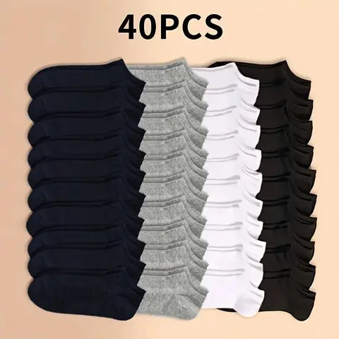 Women's Seamless Invisible Ankle Socks Underwear for Women, 20-Pair Simple Minimalist Low-Cut Fits Set, 95% Poly+5% Spandex Soft Lightweight Blend, All Seasons Casual Wear Affordable Basics