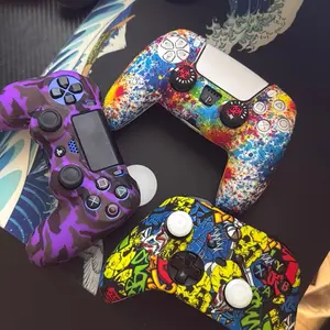 Mystery Controller Upgrade Box for PS4 PS5 Xbox One Series X|S - Anti-Slip Silicone Skin & 2 Thumb Grips - Random Colors - Console & Smartphone Games