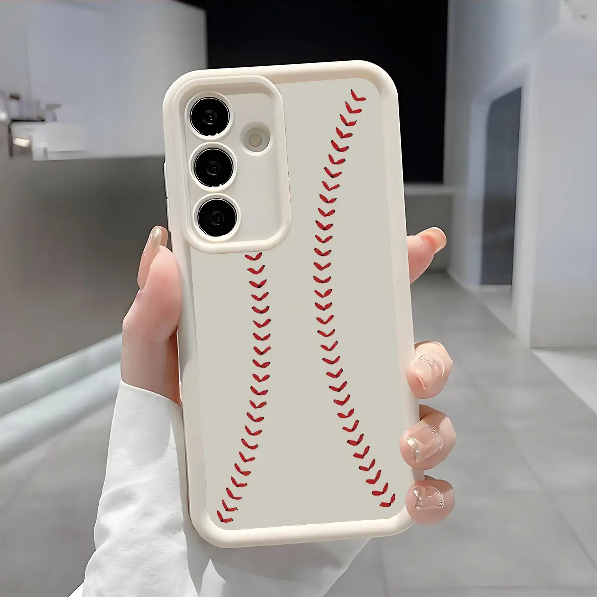 Creative Baseball Pattern Phone Case , Enhanced Camera Protection, Shockproof Skin-Friendly Touch Soft Cover for Samsung Galaxy S21 S22 S23 S24 S25 S26 Ultra Plus FE A13 A14 A15 A16 A17 A33 A34 A35 A36 A52 A53 A54 Note20Ultra